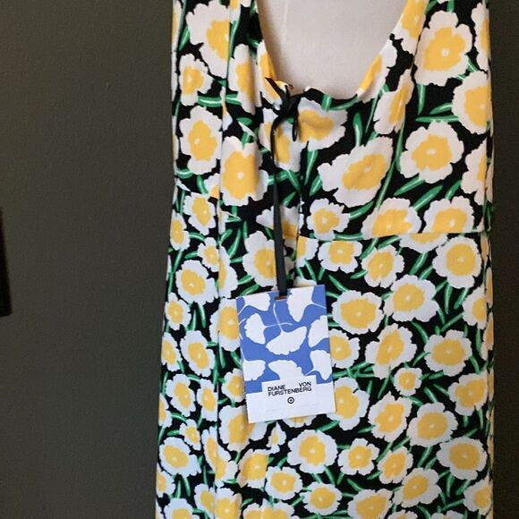 90's Shift Yellow Poppy Mini Dress Sun DVF for Target Diane von Furstenberg NWT - Picture 10 of 16